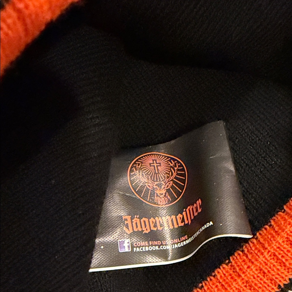 Jagermeister Black and Orange winter tuque - Picture 4 of 4